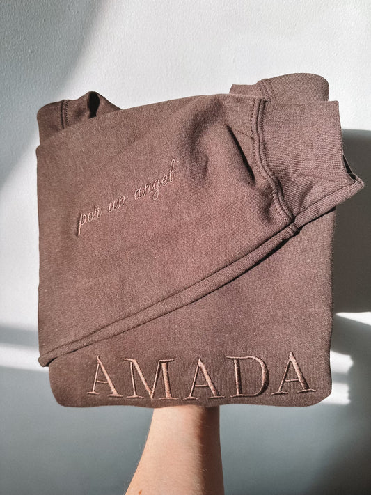 "AMADA" crewneck sweater